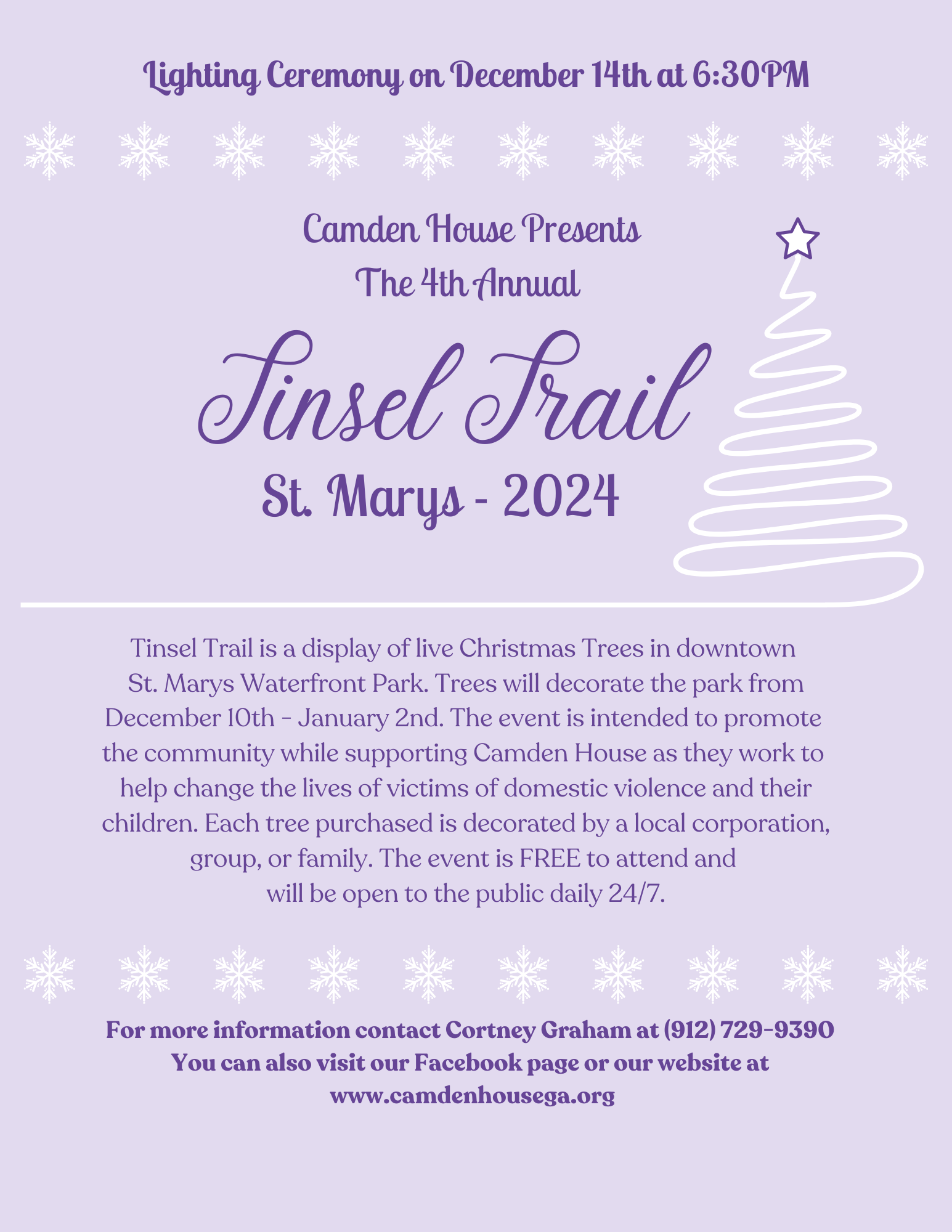 tinsel trail St. mary's 2024